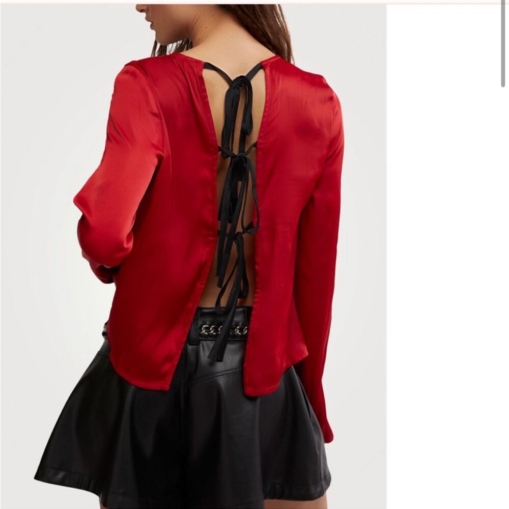 NWT Free People Aribella Satin Top